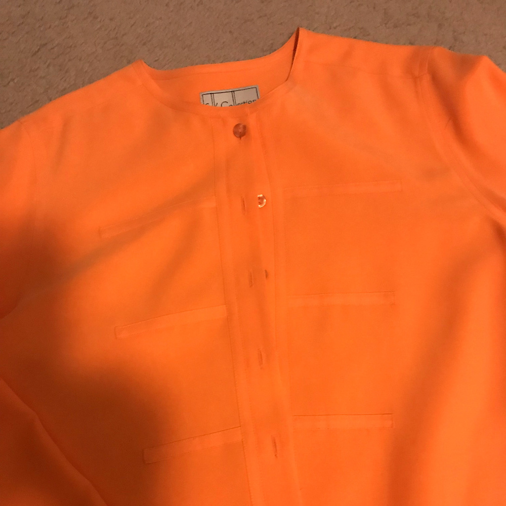 100% SILK in stunning all season Orange